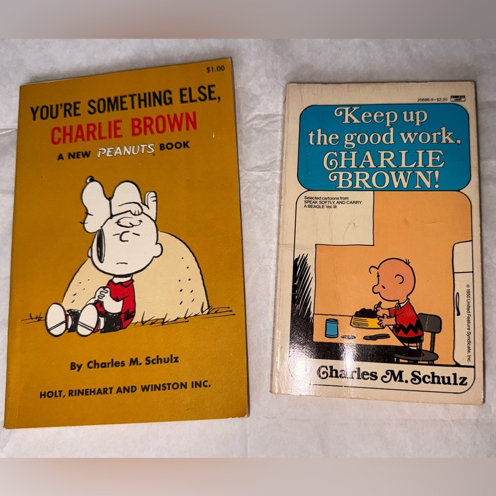 Peanuts Charlie Brown 2 vintage books Comics